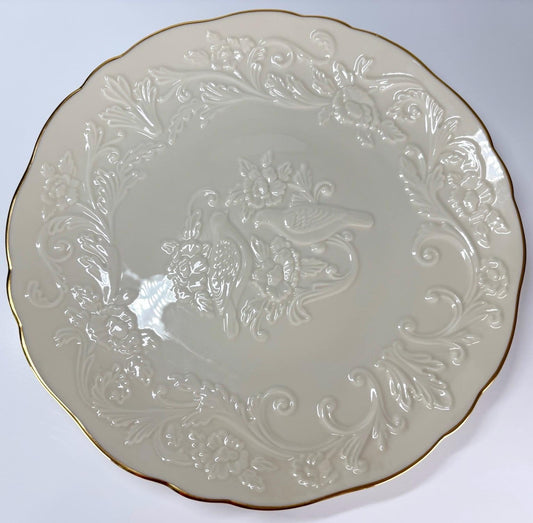 Vintage Lenox Anniversary Collectible Plate with Lovebirds and Floral Design