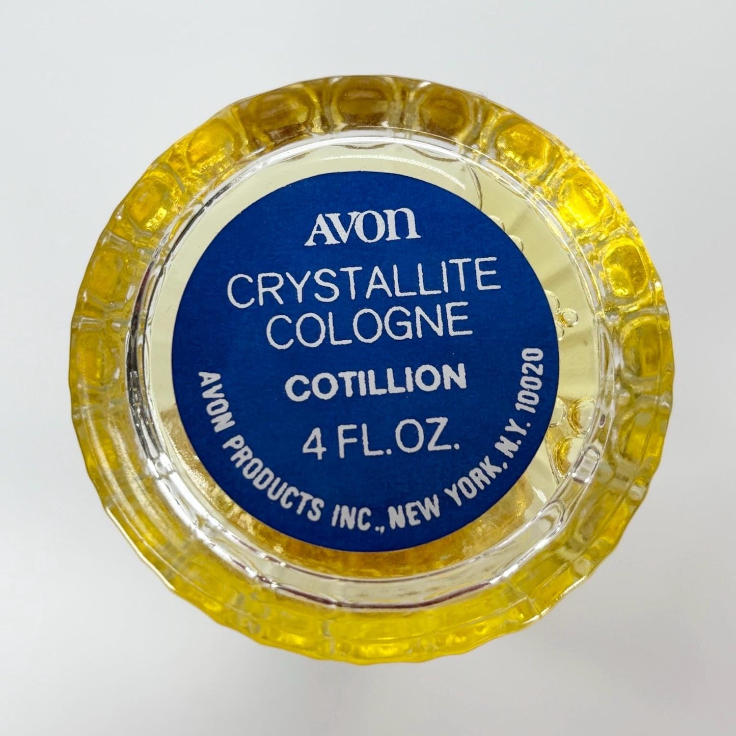 Vintage Perfume Bottle Candlestick Holder with Crystallite Cologne Cotillion Made by Avon