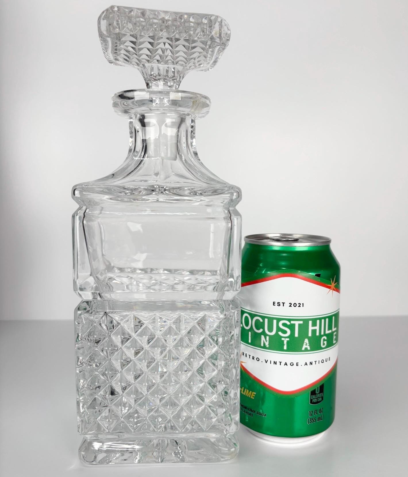 Vintage Decanter Crystal Style  in a Waterford Lismore Pattern