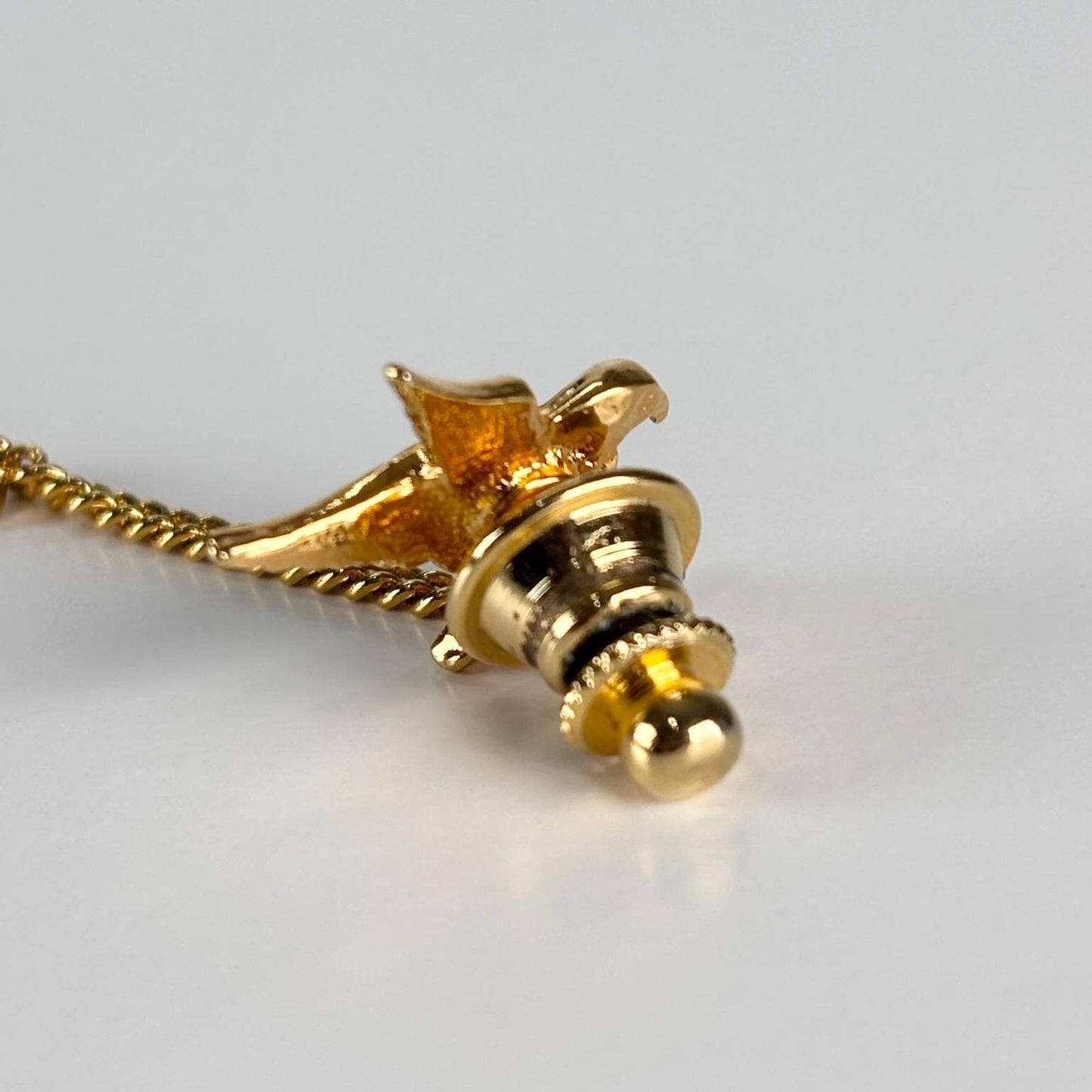 Vintage Tie Tack with Flying Eagle in Gold Tone