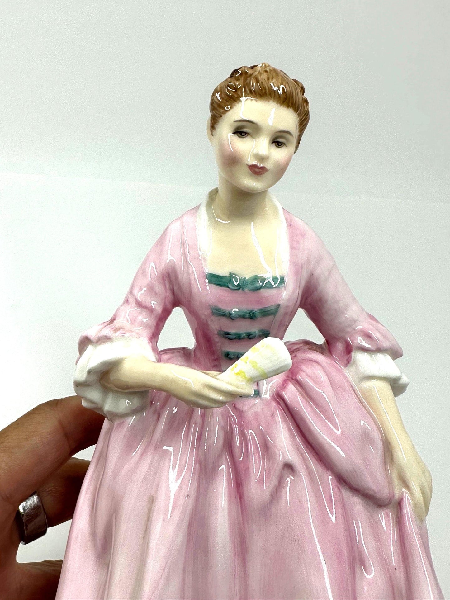 Vintage Figurine by Royal Doulton of A Hostess of Williamsburg and Made in England