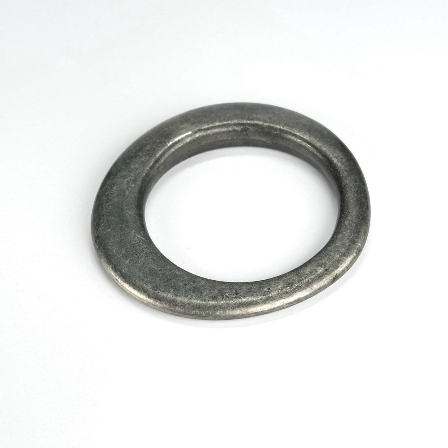 Vintage Wooden and Silver Bangle Stackable Trio Set
