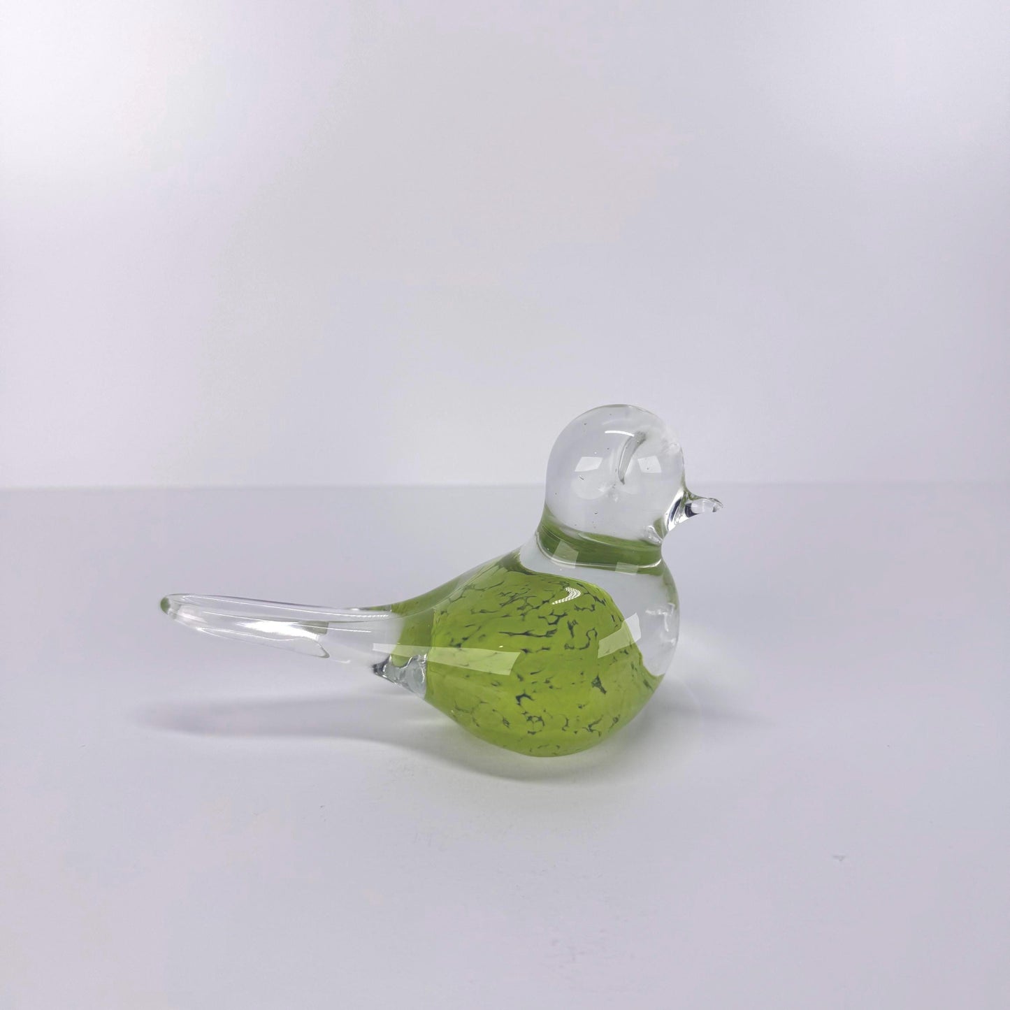 Vintage Green Glass Figurine of Bird