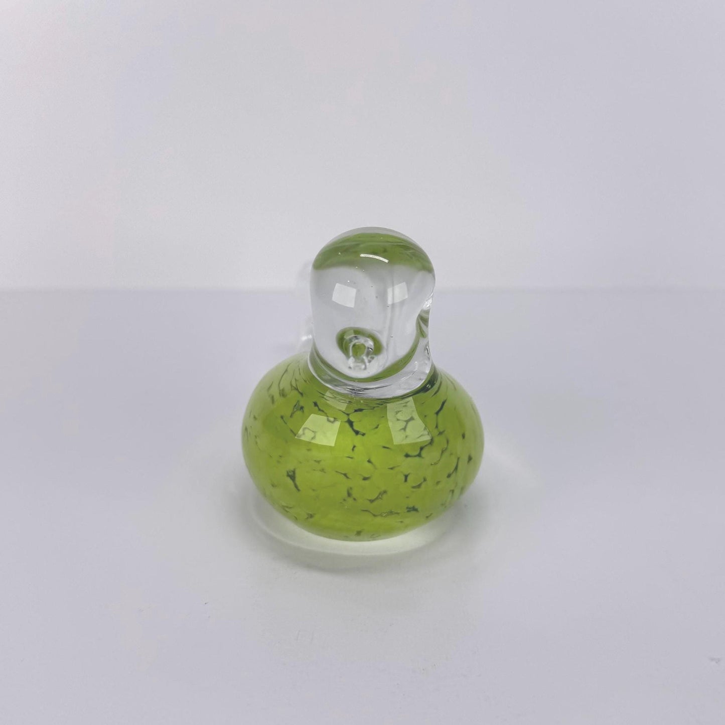 Vintage Green Glass Figurine of Bird