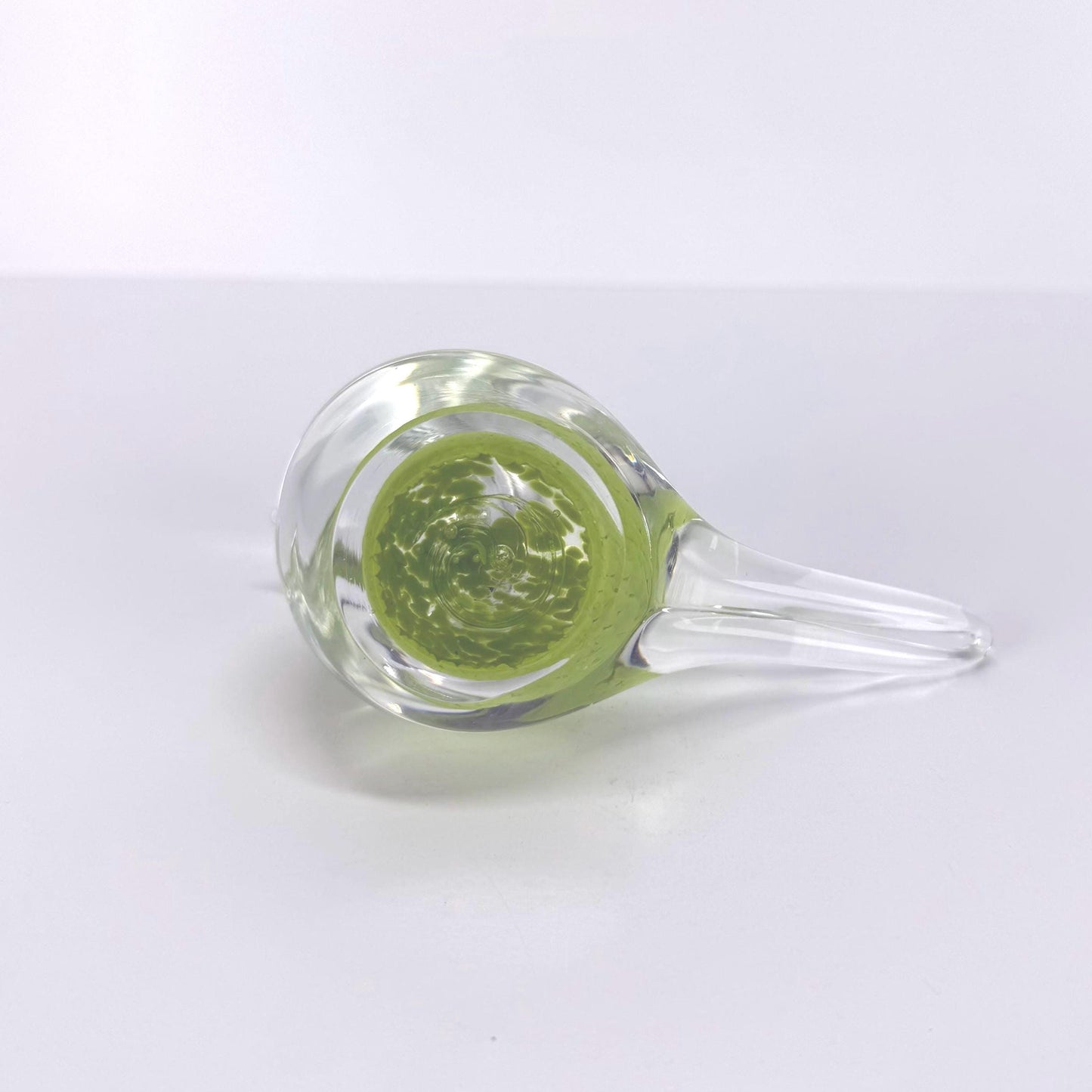 Vintage Green Glass Figurine of Bird