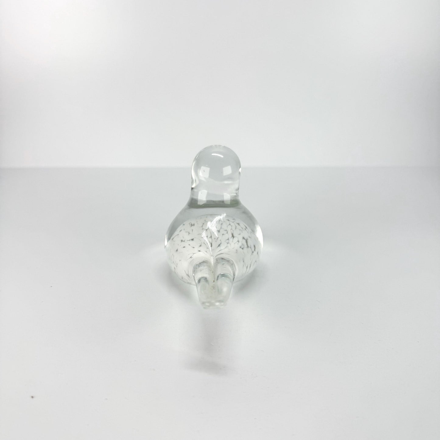 Vintage Clear Glass Figurine of a Little Bird