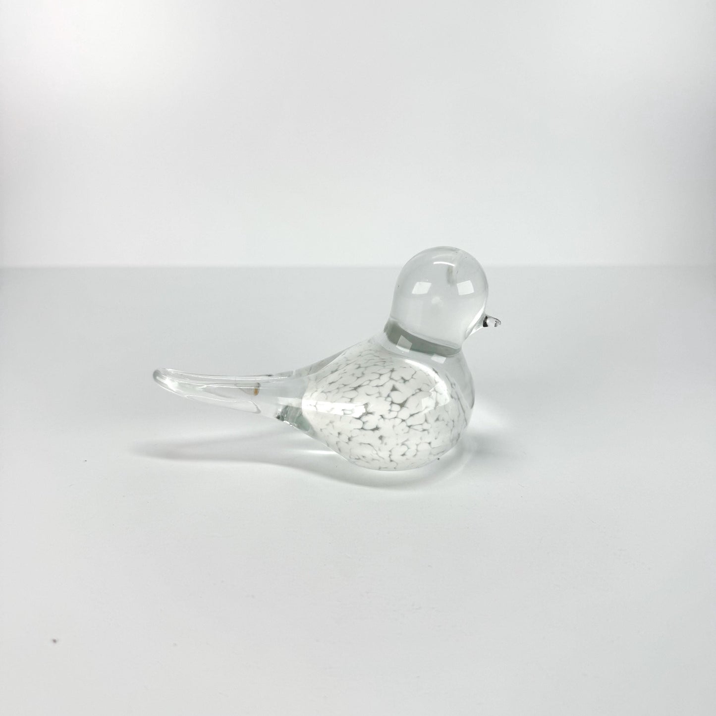 Vintage Clear Glass Figurine of a Little Bird