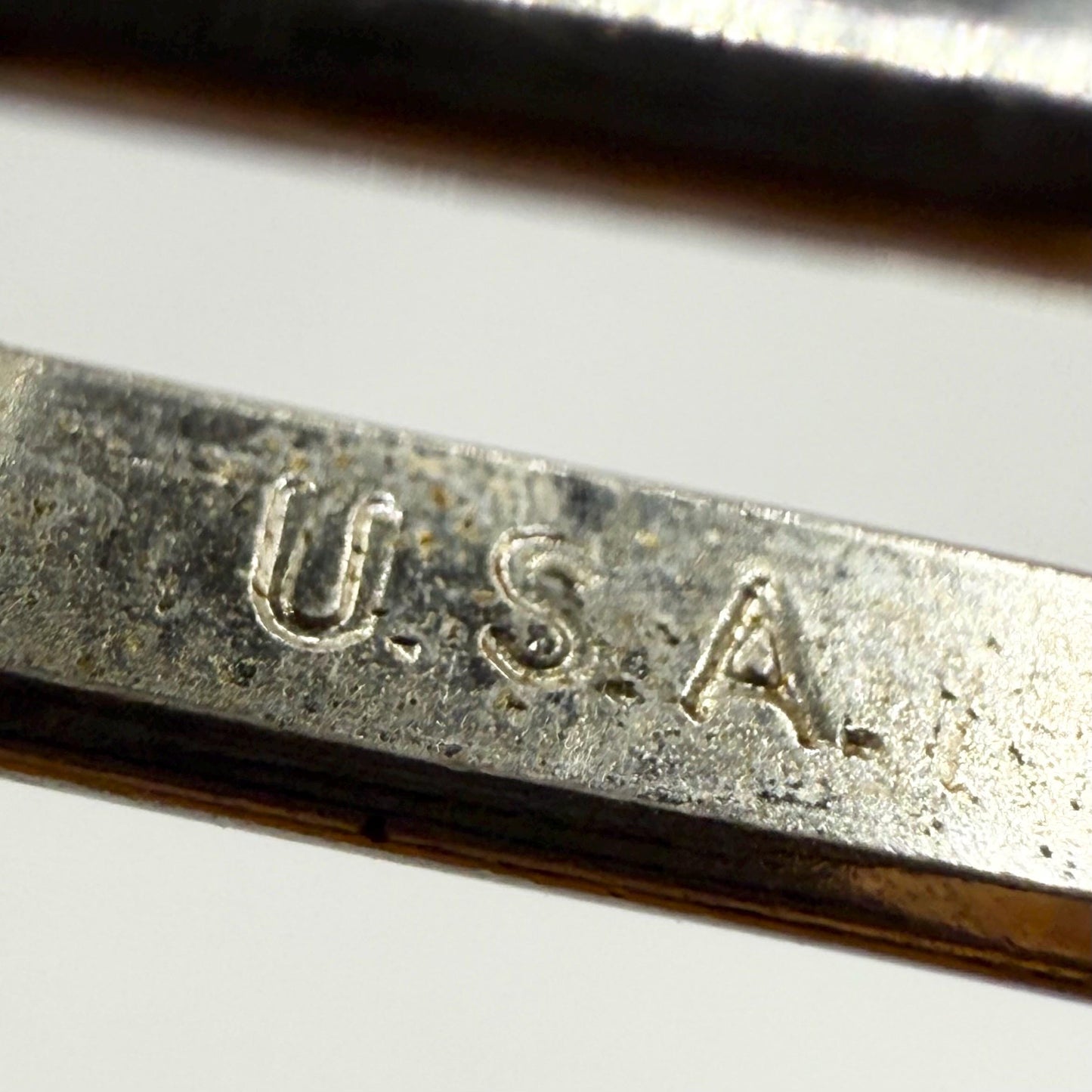 Vintage Cuff Links with Monogrammed E in Mixed Metal Design Made by Hickok