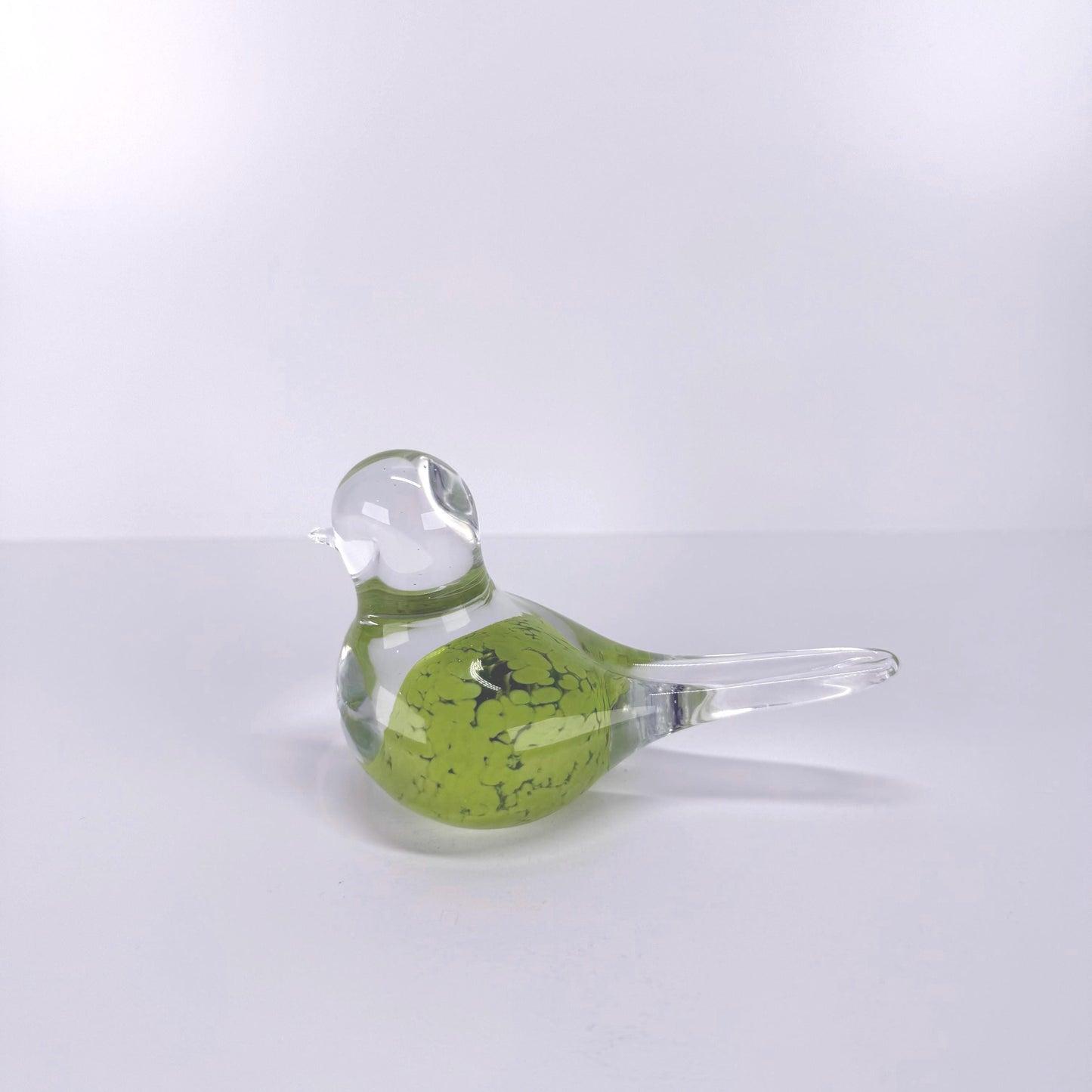 Vintage Green Glass Figurine of Bird