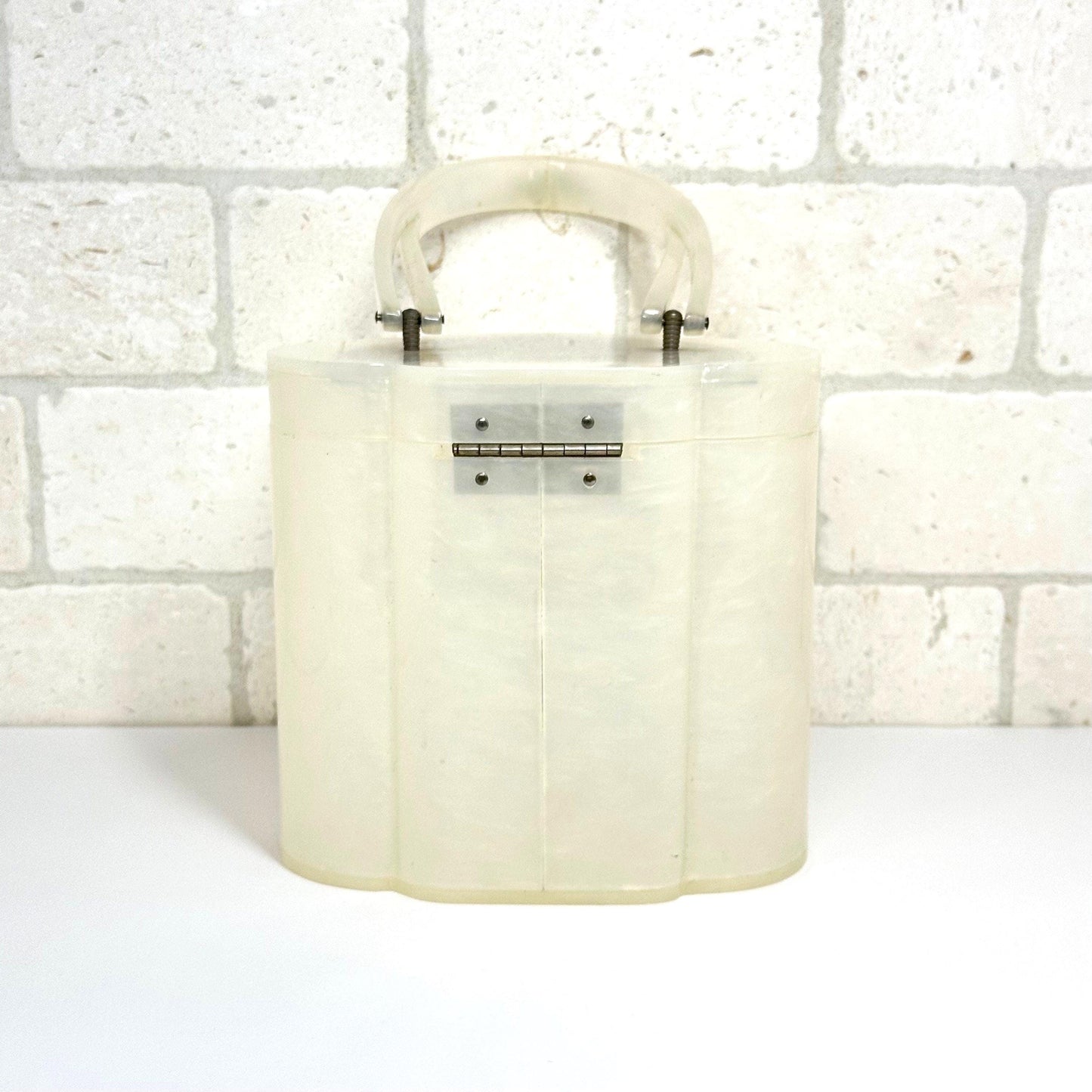 Vintage Handbag in Pearlized Lucite by Wilardy from 1950s