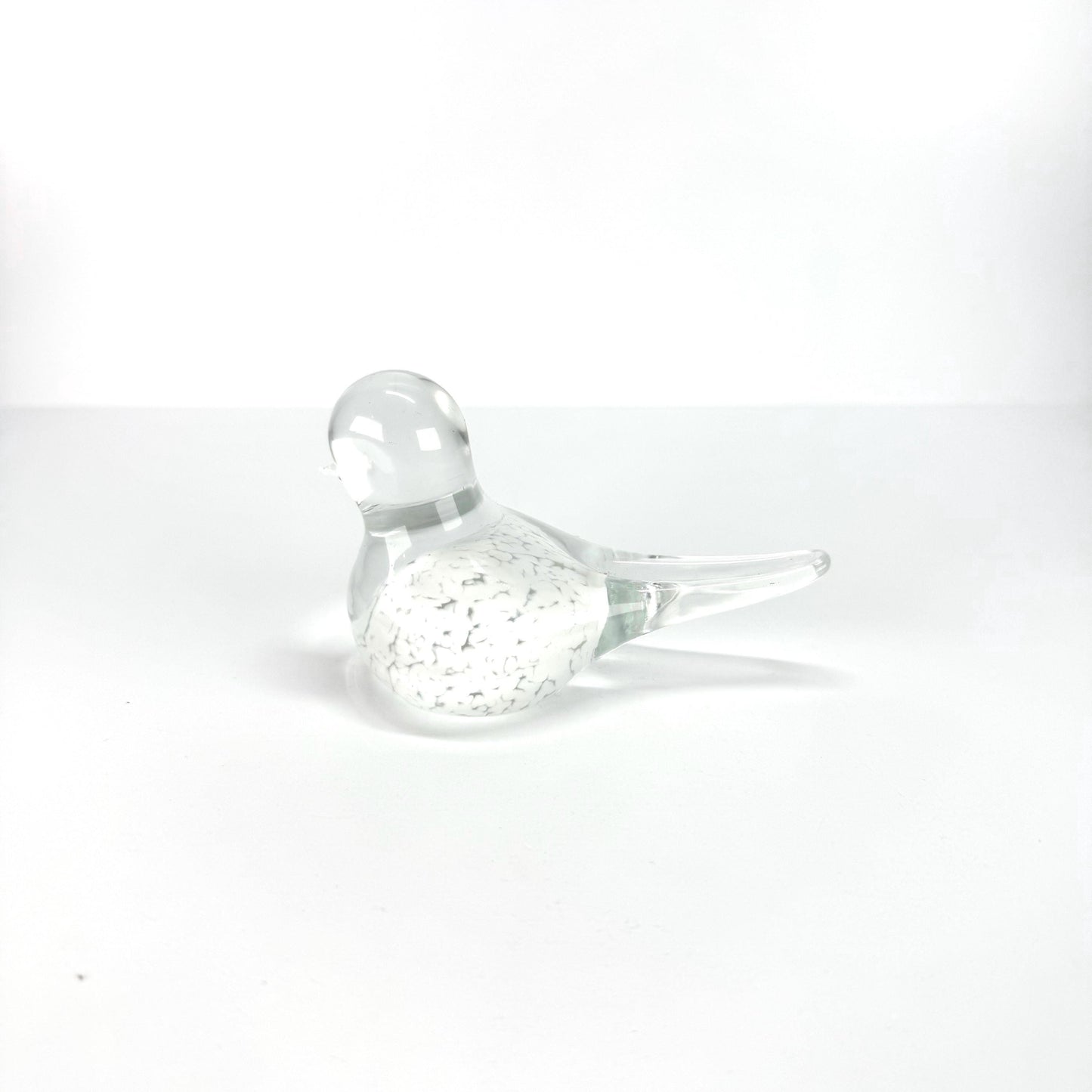 Vintage Clear Glass Figurine of a Little Bird