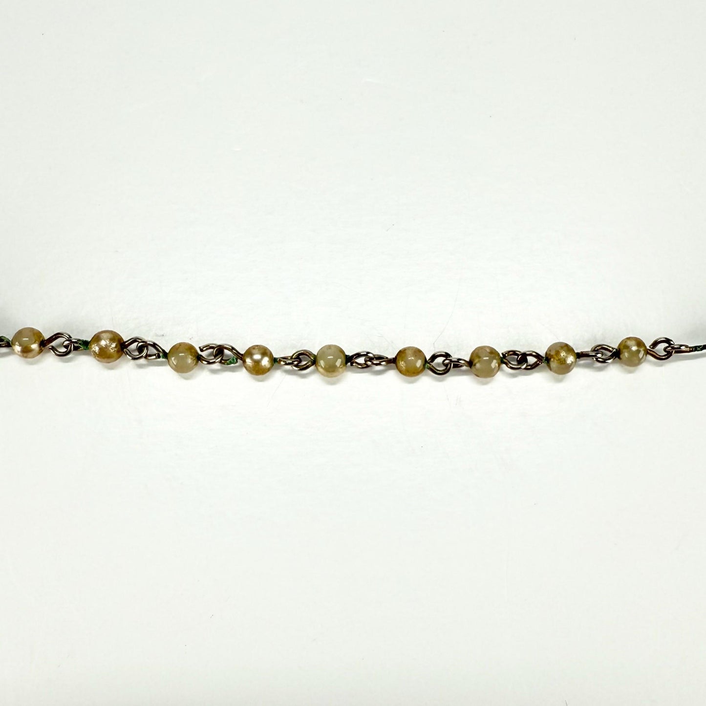 Vintage Sweater Clip in Gold Tone with Rhinestones and Faux Peals