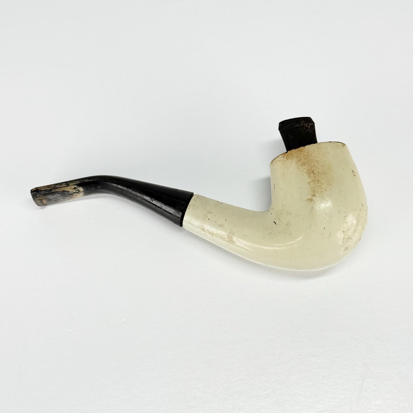 Vintage Smoking Pipe in White with Tamper Stamped Venturi from 1960s
