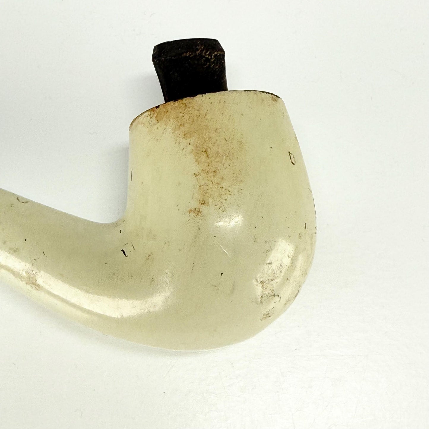 Vintage Smoking Pipe in White with Tamper Stamped Venturi from 1960s