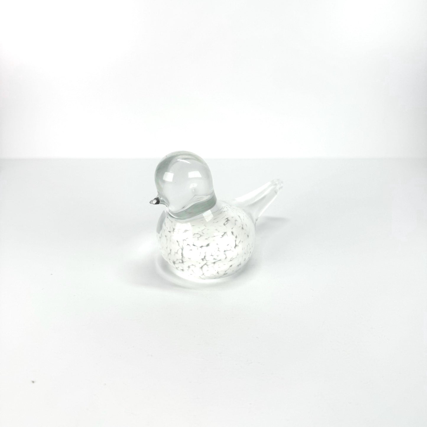 Vintage Clear Glass Figurine of a Little Bird
