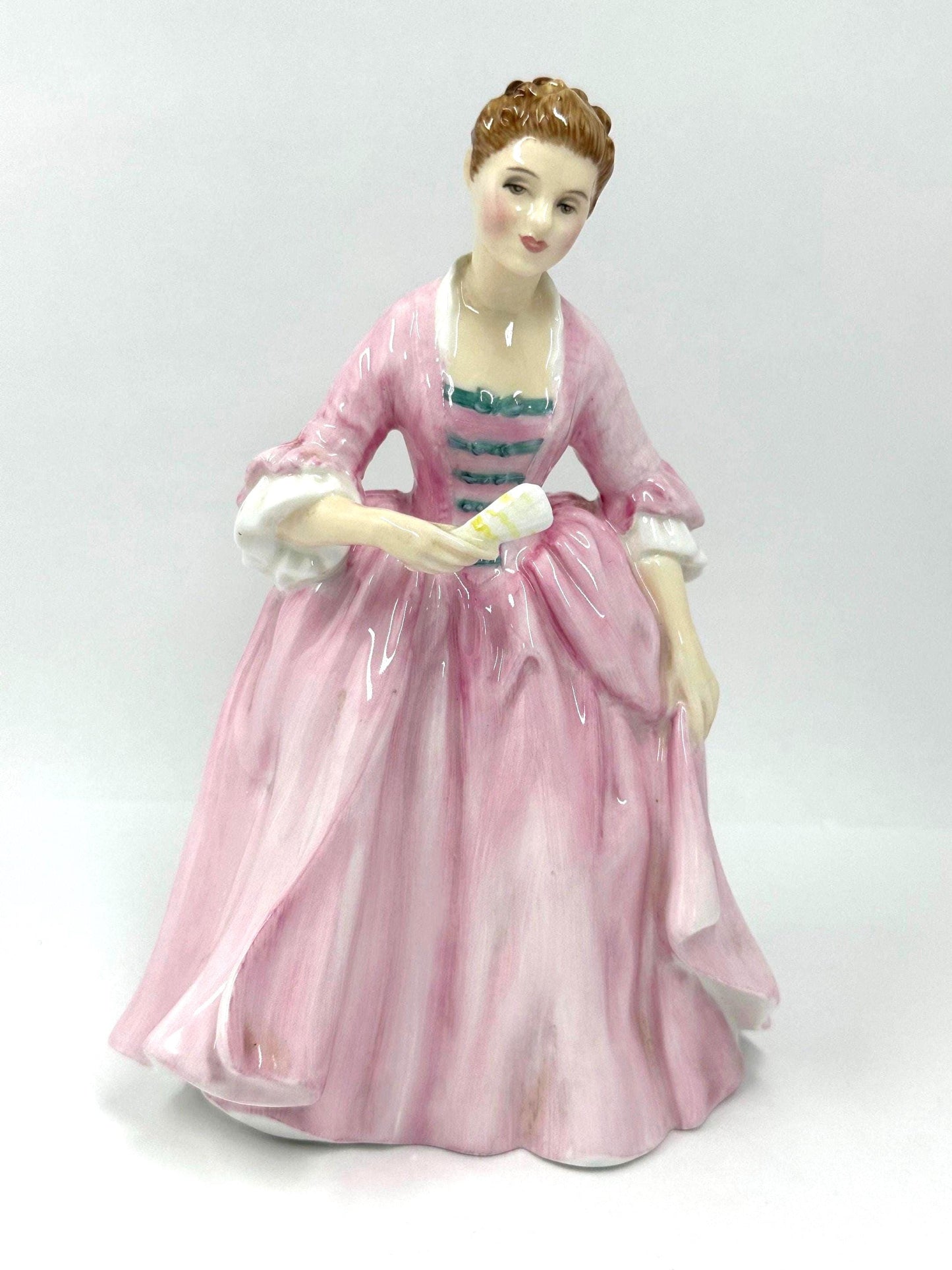 Vintage Figurine by Royal Doulton of A Hostess of Williamsburg and Made in England