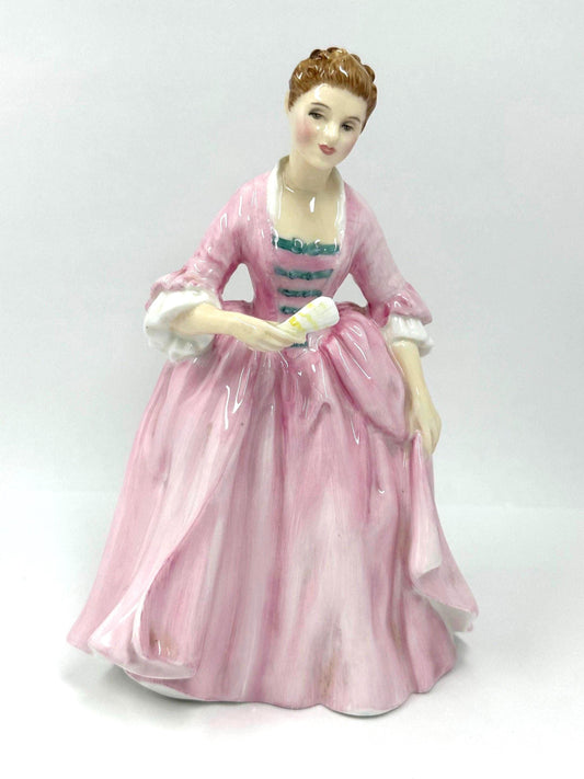 Vintage Figurine by Royal Doulton of A Hostess of Williamsburg and Made in England