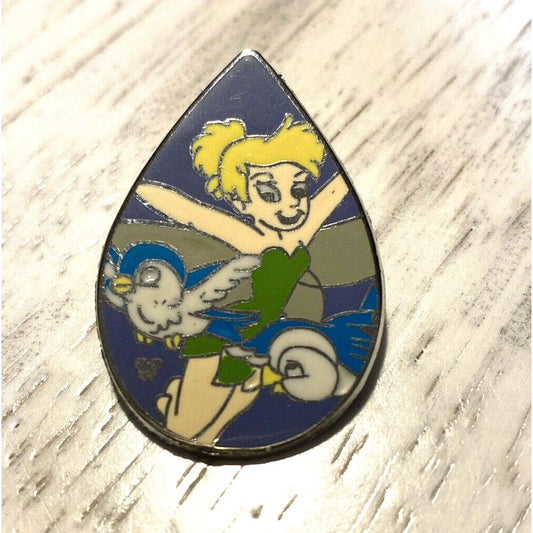 Disney Pin, Tinker Bell, Collectible Number 3 Of 6, Blue Birds, Hidden Mickey