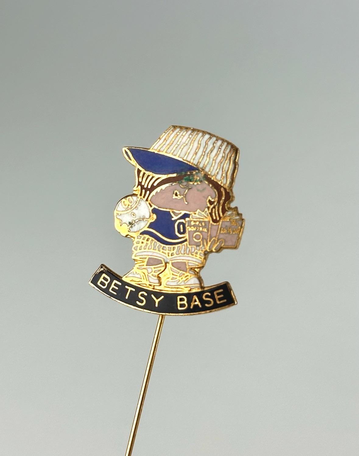 Vintage Brooch Pin of Betsy Base and Made by Sportskwirts Jewelry Co.