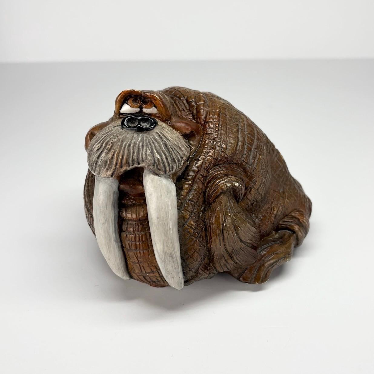 Vintage Figurine of Willard the Walrus from 1985 Beasties of the Kingdom Collection by John Raya