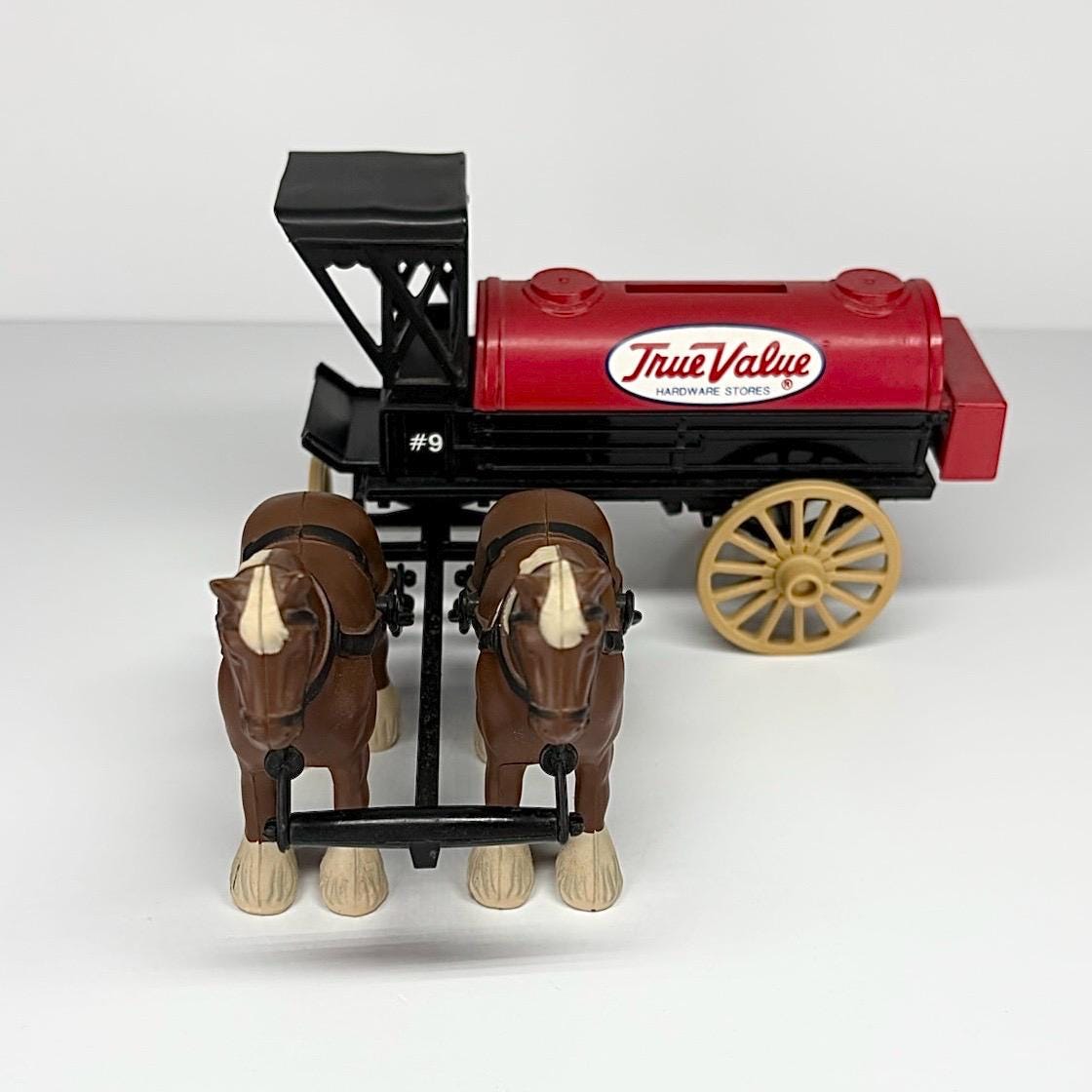 Vintage Piggy Bank of Horse Drawn True Value Carriage