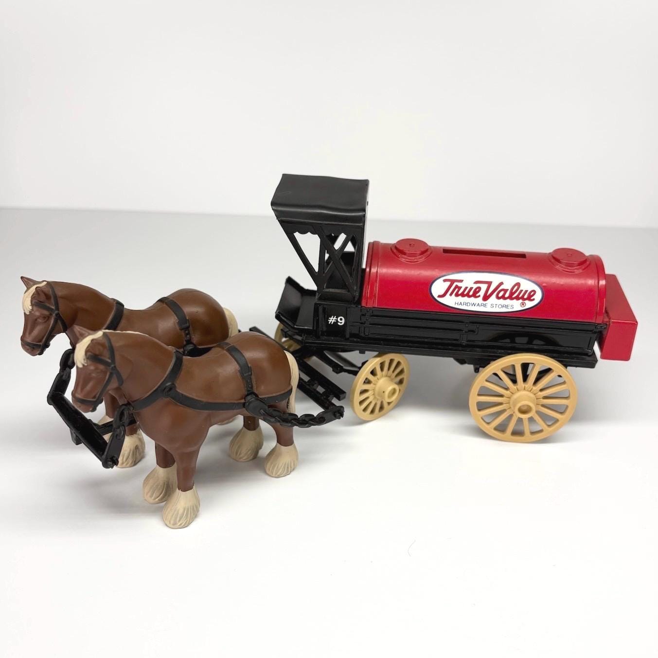 Vintage Piggy Bank of Horse Drawn True Value Carriage
