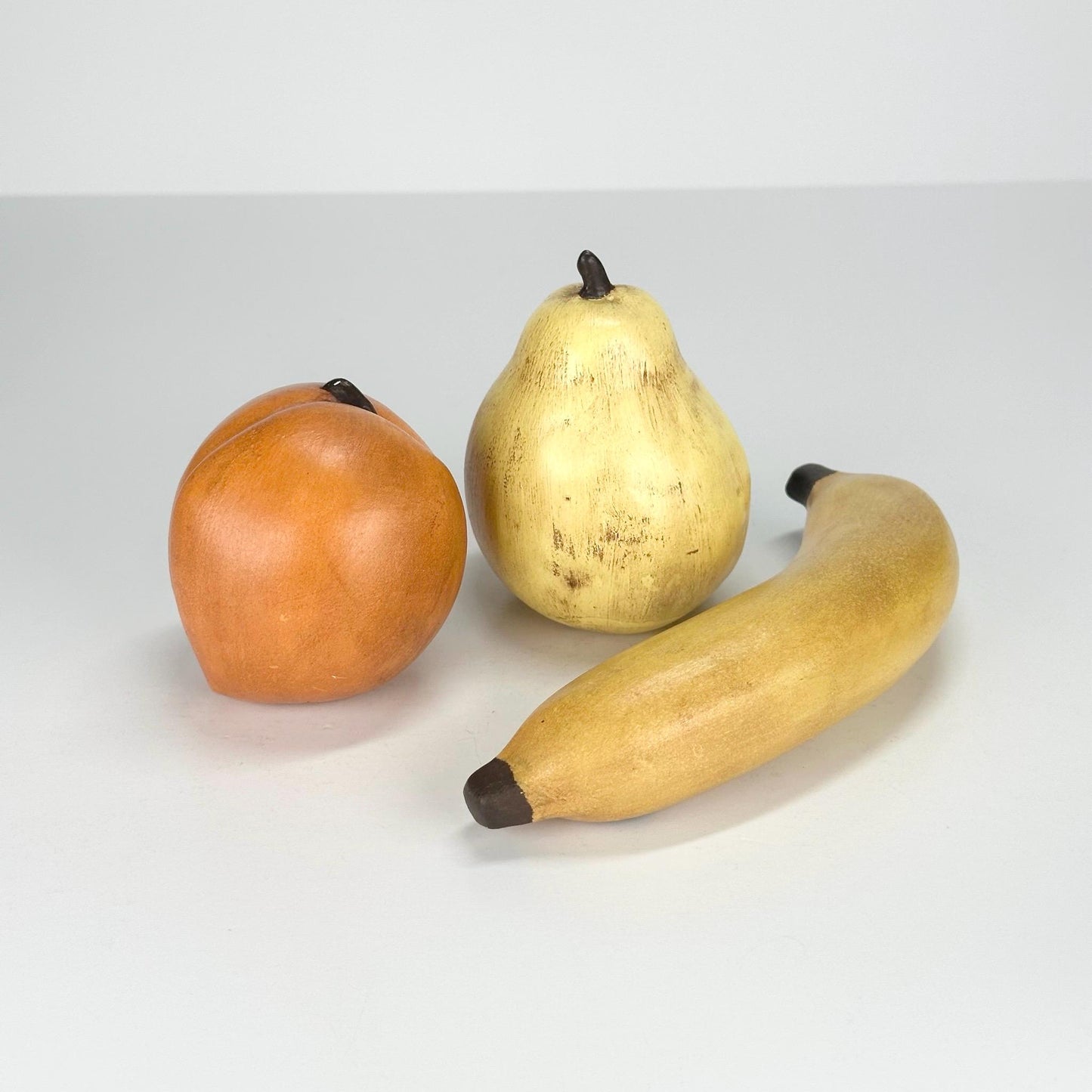 Vintage Porcelain Fruit Includes Pear, Peach, and Banana