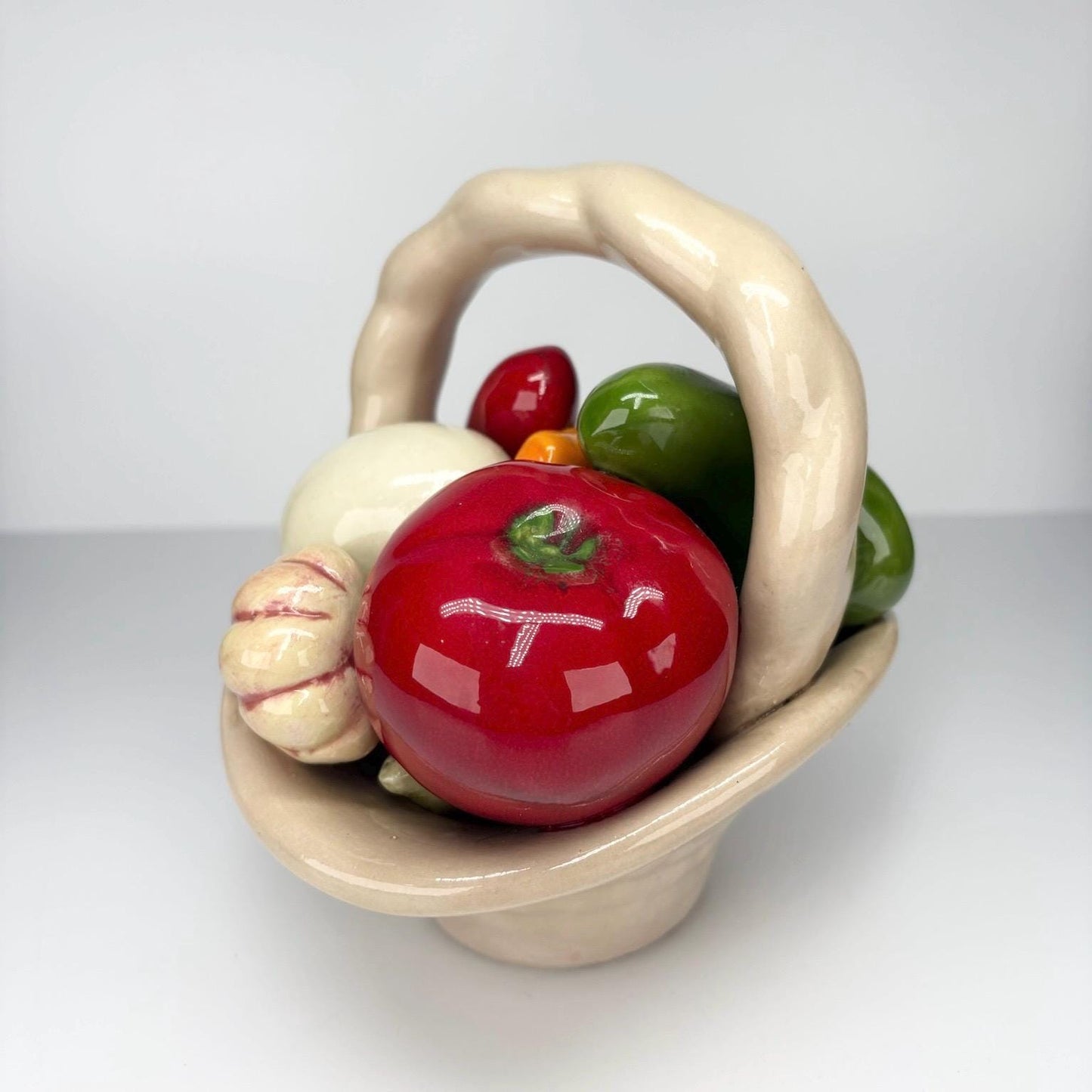 Vintage Ceramic Mixed Vegetable Basket