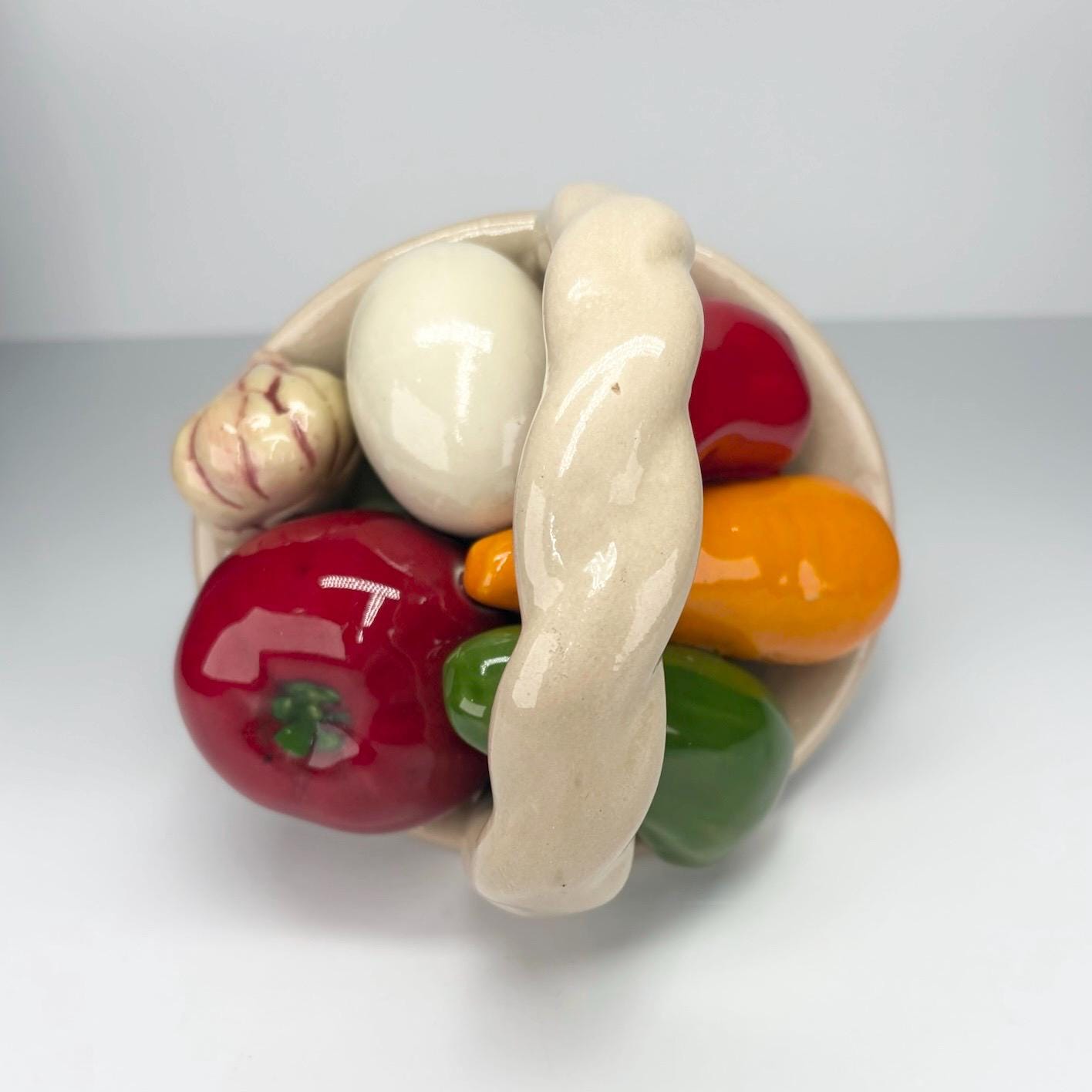 Vintage Ceramic Mixed Vegetable Basket