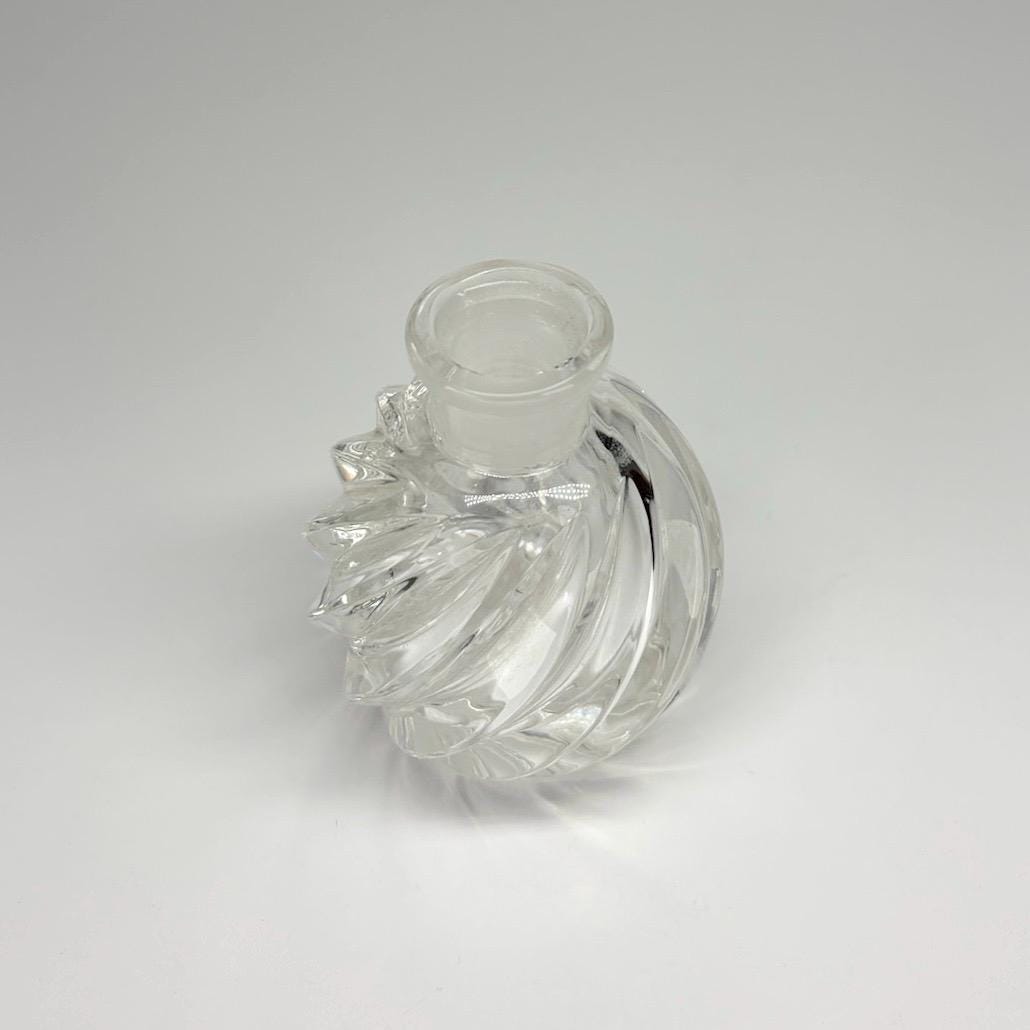 Vintage Perfume Bottle with Clear Swirl Design