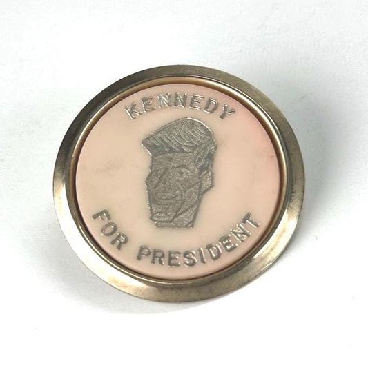 Vintage Tie Clip with Picture of JFK That Reads Kennedy for President