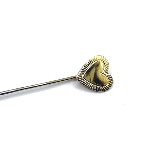 Vintage Stickpin in Gold Tone of a Heart