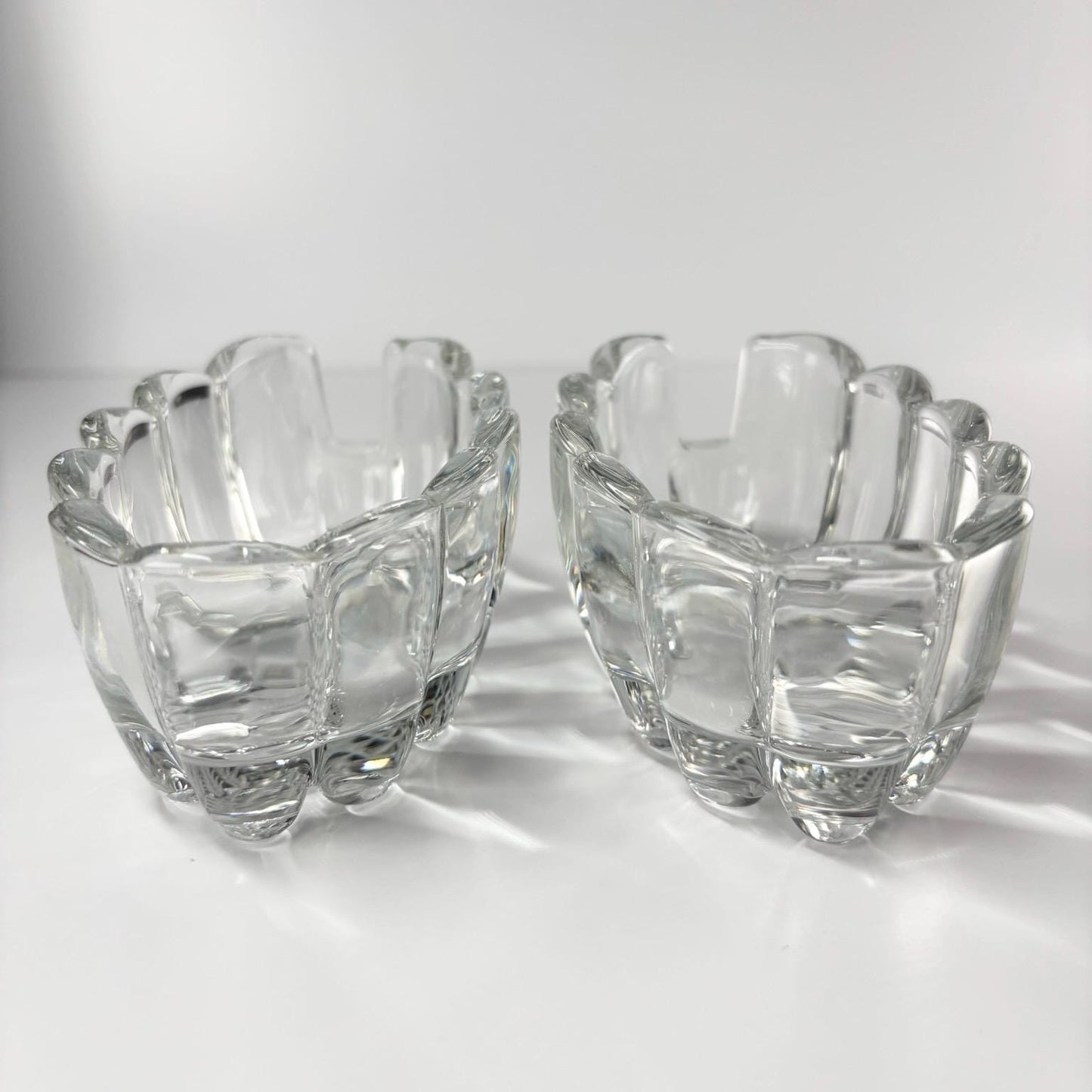 Vintage Crystal Utensil Holder Made by Princess House Set of 2