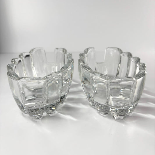 Vintage Crystal Utensil Holder Made by Princess House Set of 2