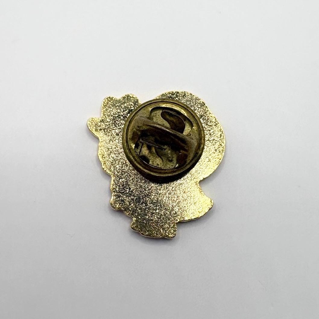 Vintage Cowboy Bee Enamel Lapel Pin in Gold Tone