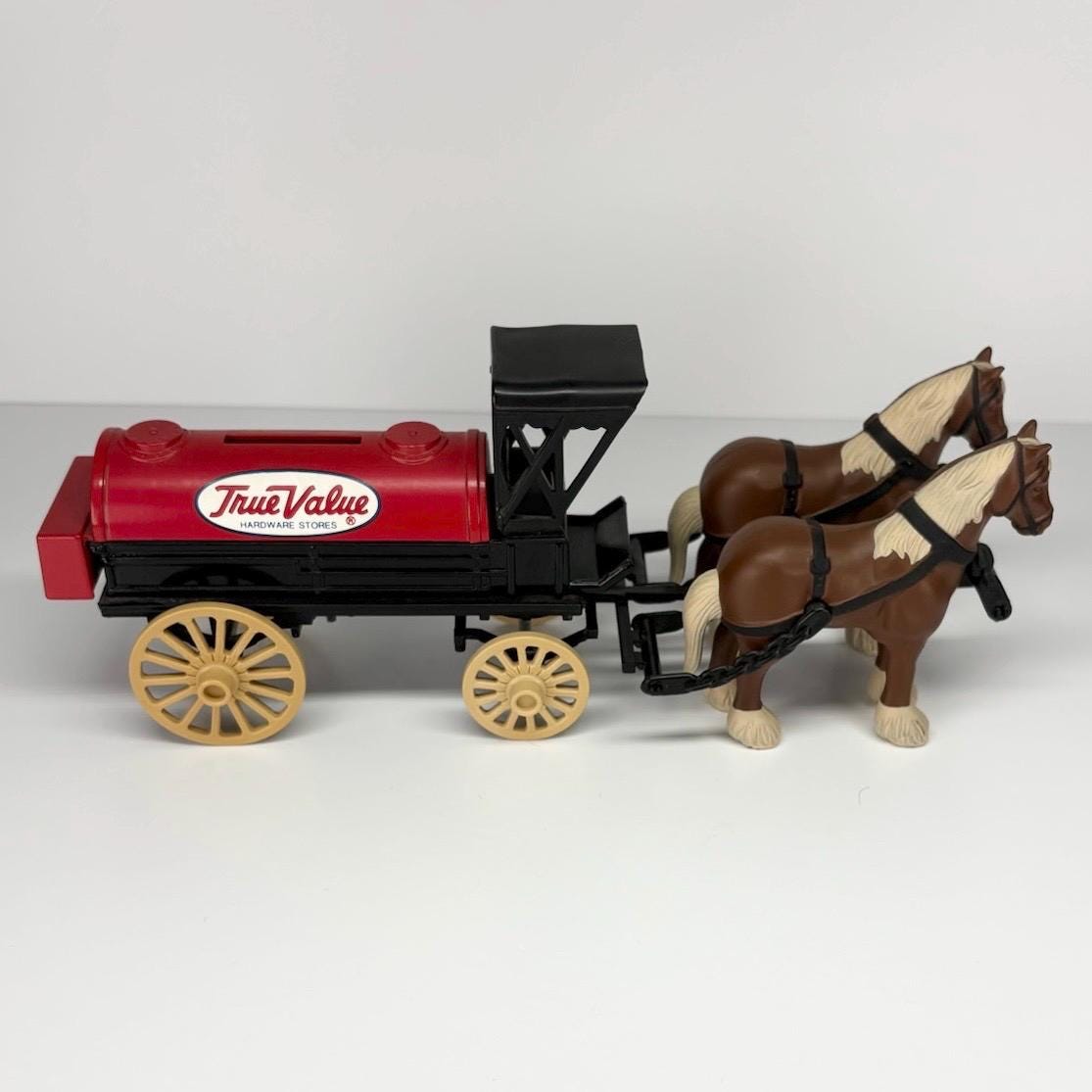 Vintage Piggy Bank of Horse Drawn True Value Carriage