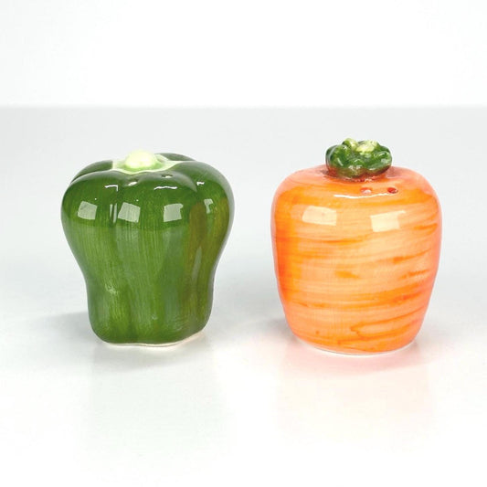 Vintage Ceramic Carrot & Pepper Salt and Pepper Shakers