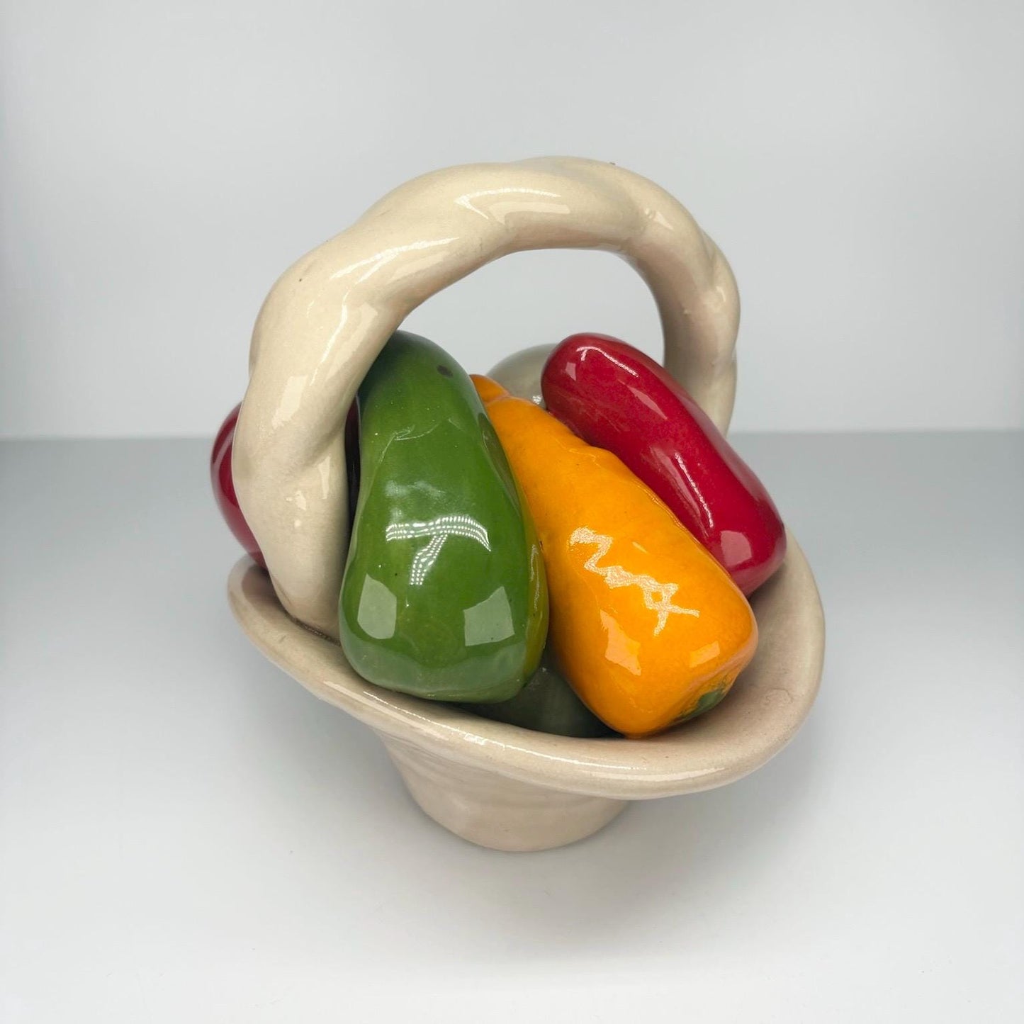 Vintage Ceramic Mixed Vegetable Basket