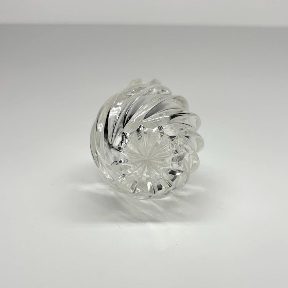 Vintage Perfume Bottle with Clear Swirl Design