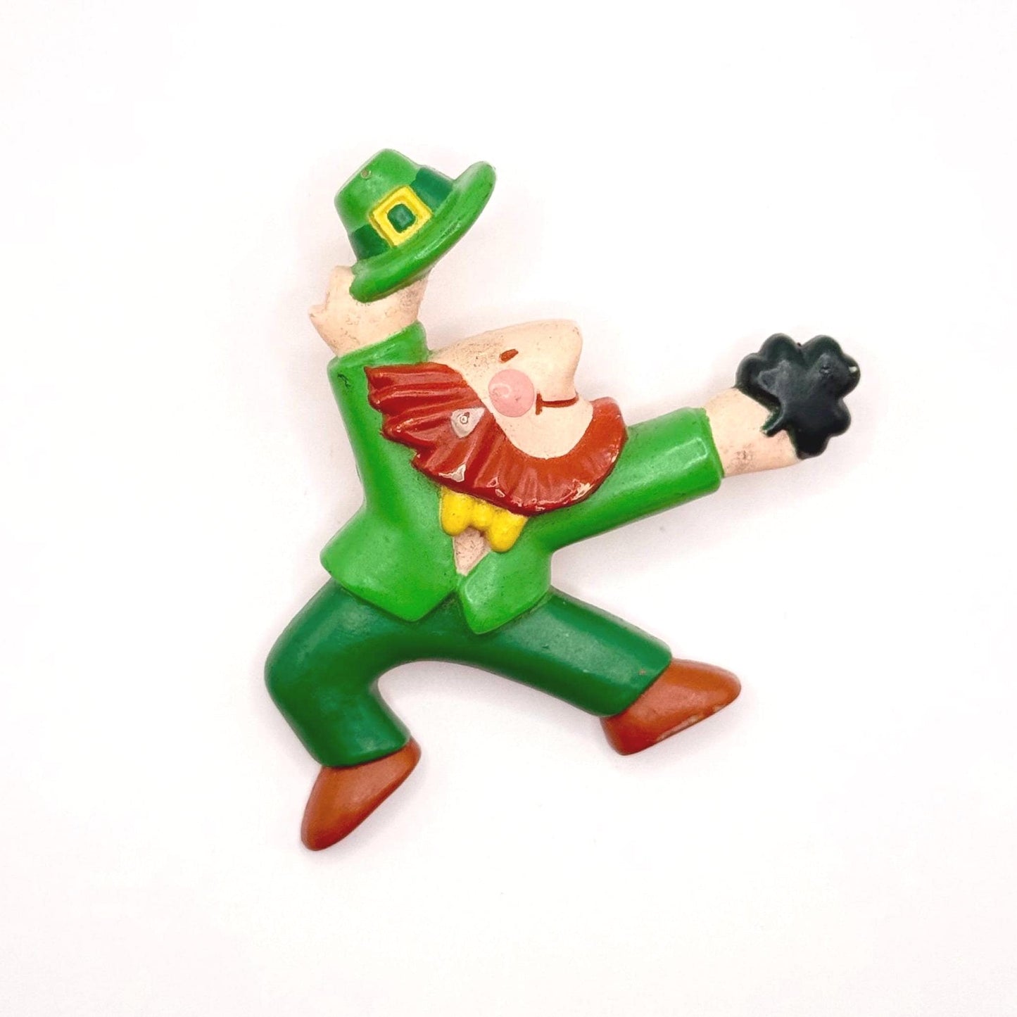 Vintage Brooch Pin of Happy Leprechaun Tipping His Hat and Made by Hallmark 1989