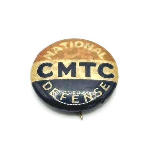 Vintage Button Pin That Reads National Defense CMTC
