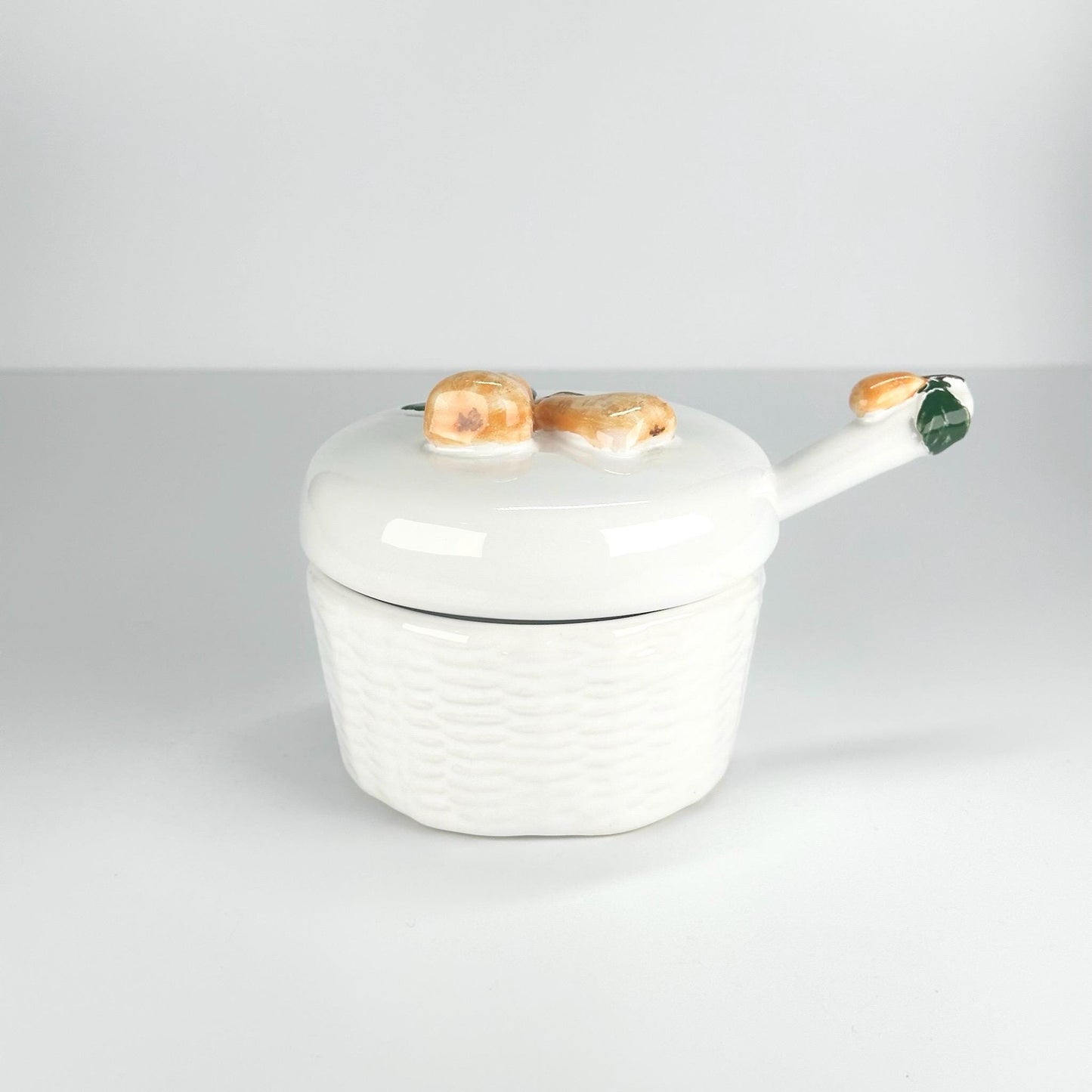 Vintage Jam Jar with Spoon in 3D Pear Design Made for Casafina in Portugal
