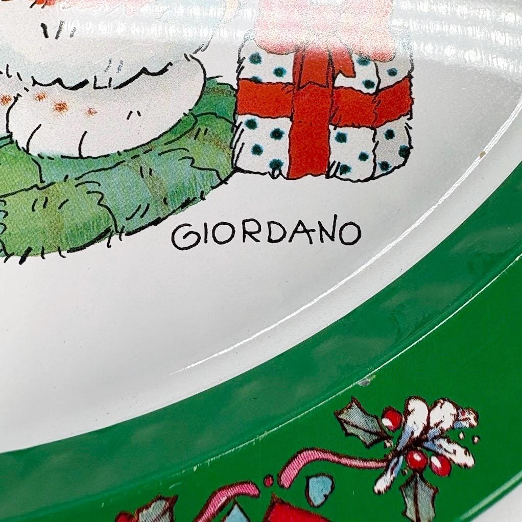 Vintage 'Merry Kissletoe' Metal Holiday Tray with Santa Puppies