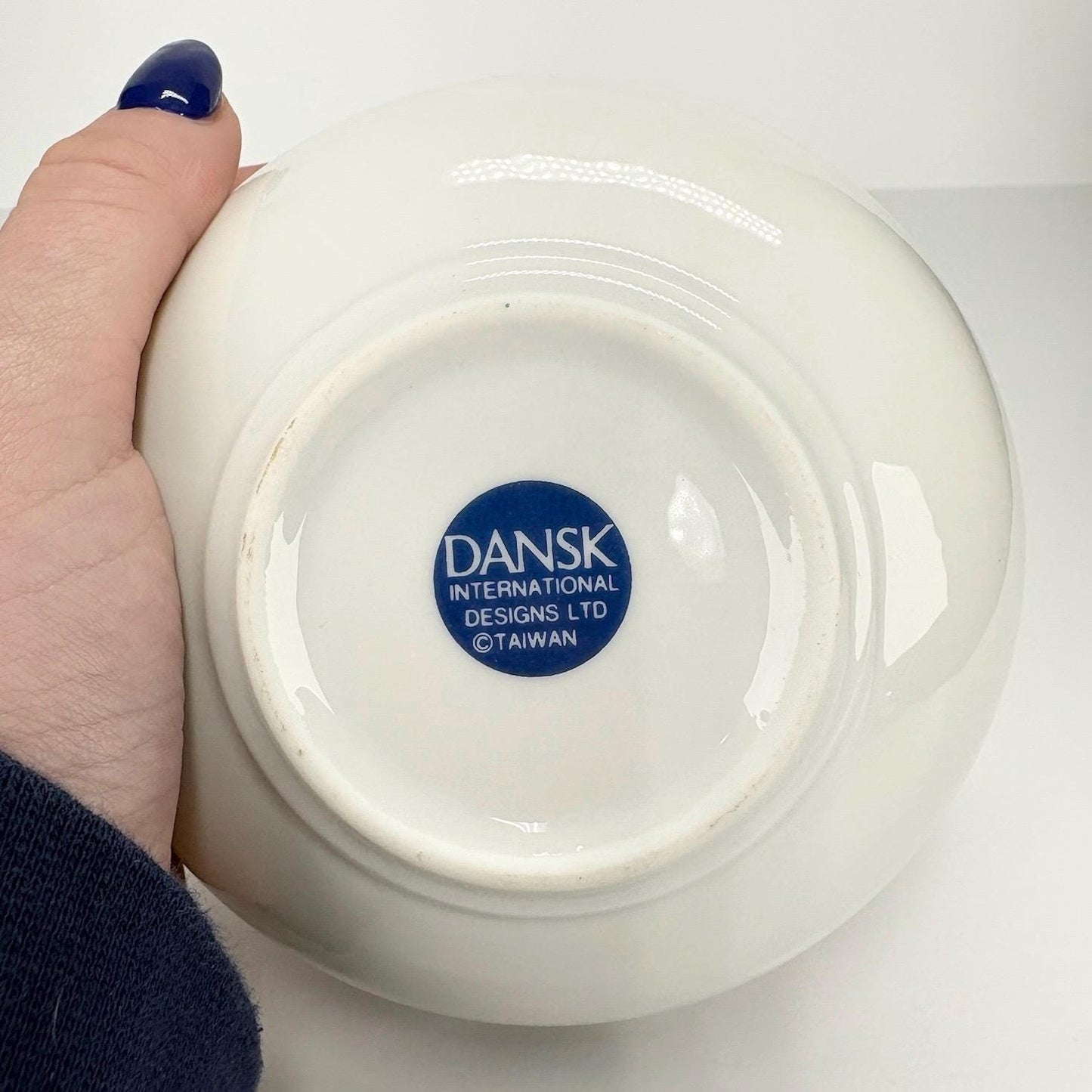 Vintage Dansk Stoneware Bowl, Christmas Garland Design