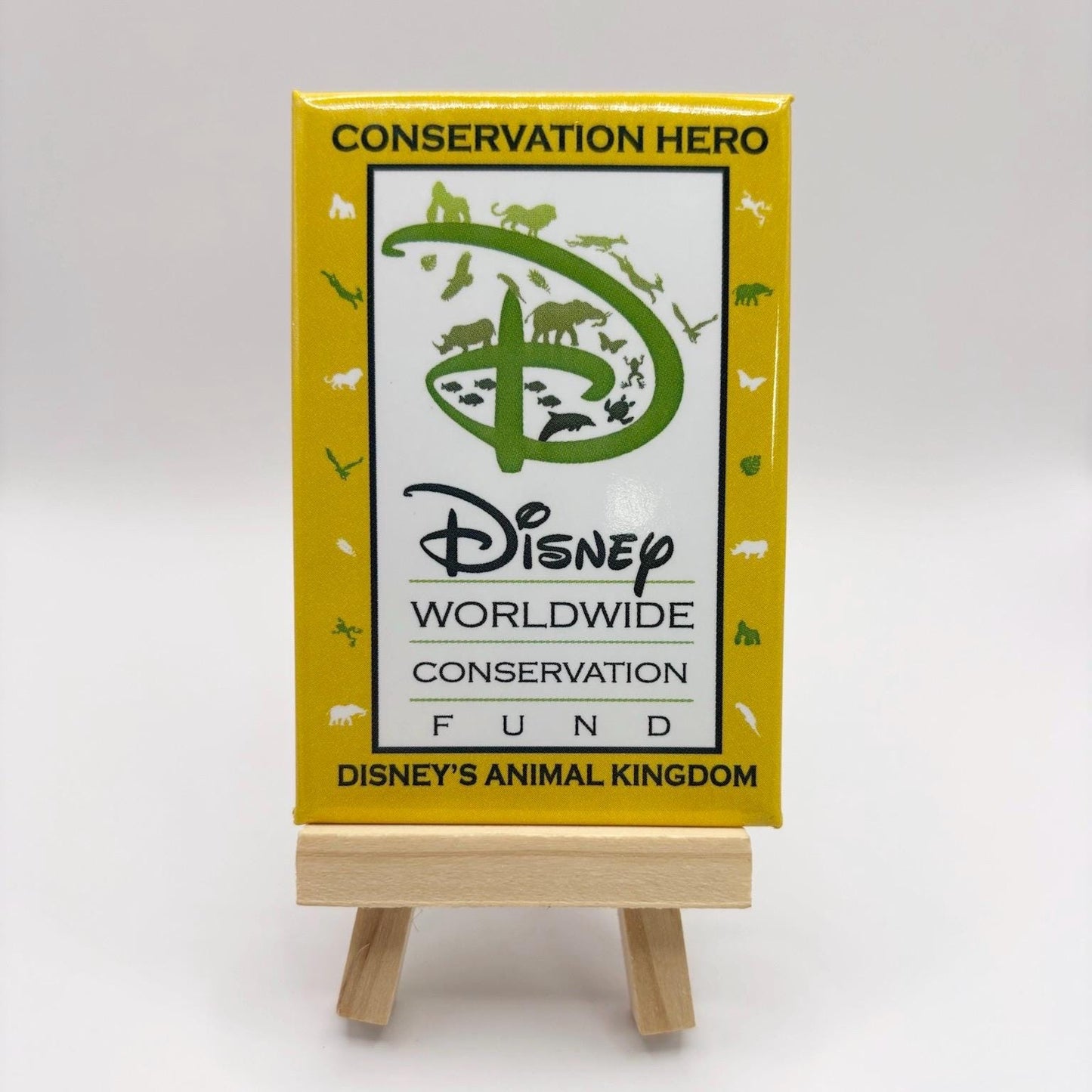 Vintage Disney Conservation Hero Animal Kingdom Pin Backing Card