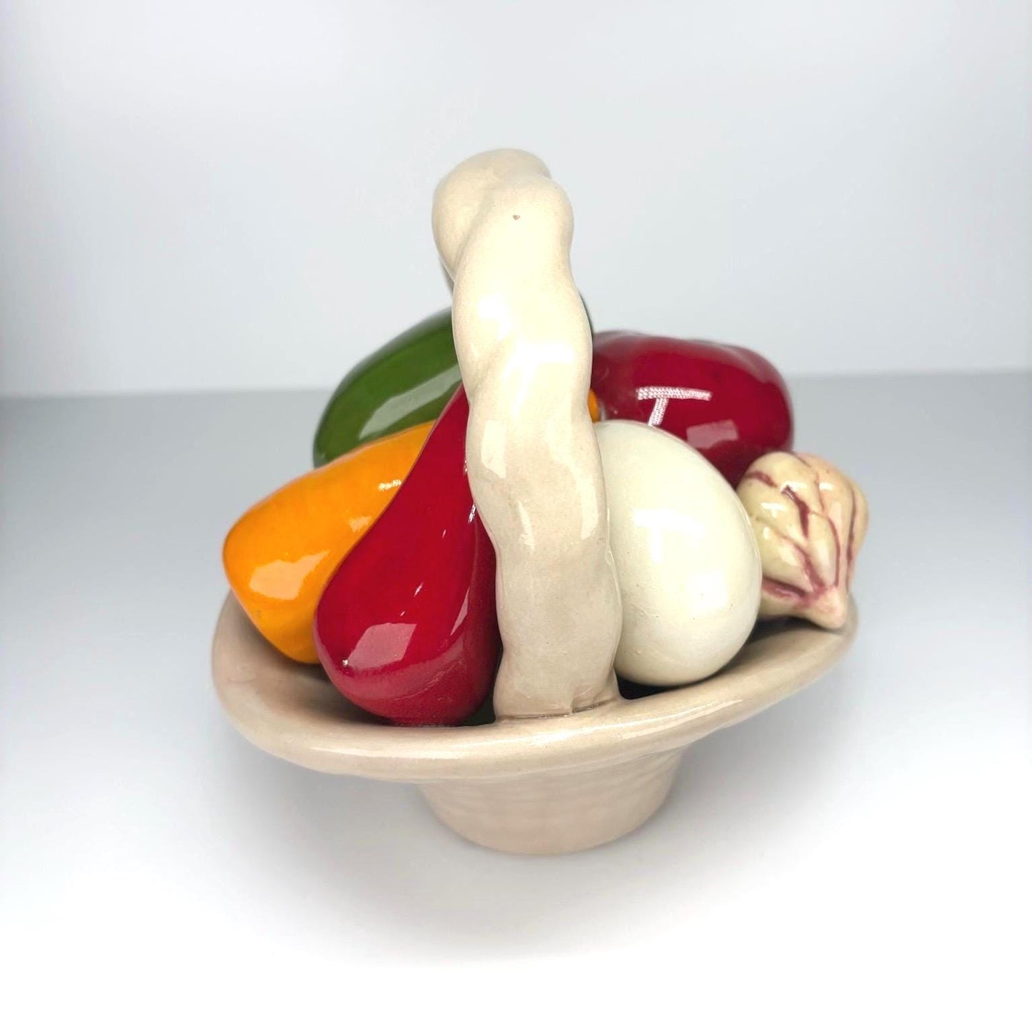 Vintage Ceramic Mixed Vegetable Basket