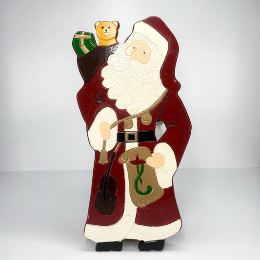 Vintage Wooden Wall Decor of Santa