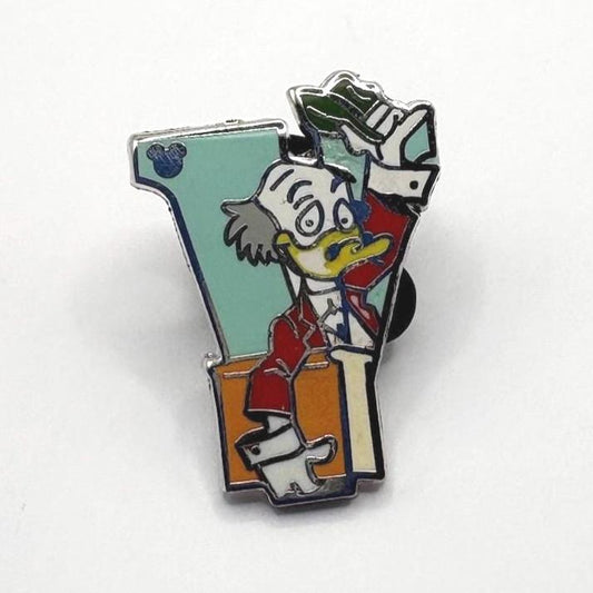 Disney Enamel Trading Pin of a ‘V’ with Professor Ludwig Von Drake