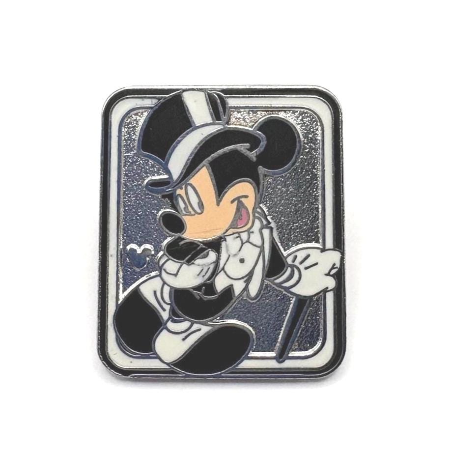 Disney Enamel Trading Pin of Mickey Mouse in a Tuxedo in Silver Tone