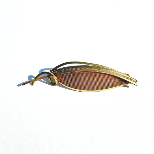 Vintage Gold Tone Leaf Brooch